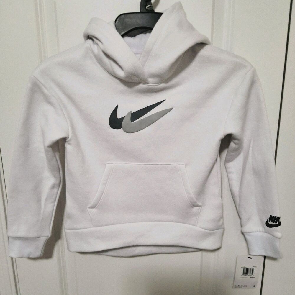 Nike Girls' Sportswear Fleece Logo Pullover Hoodie Size 6 New w/Tags